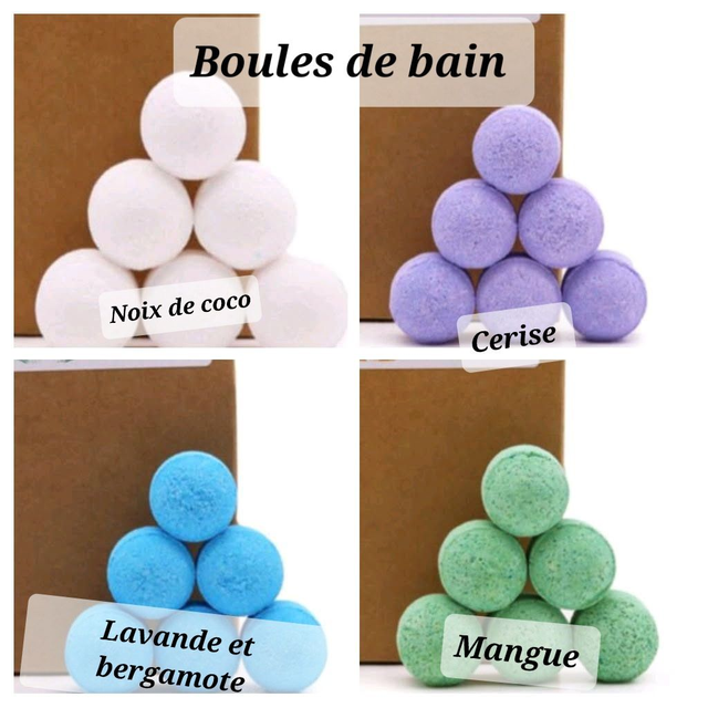 BOULES DE BAIN PARFUMEES ET NATURELLES