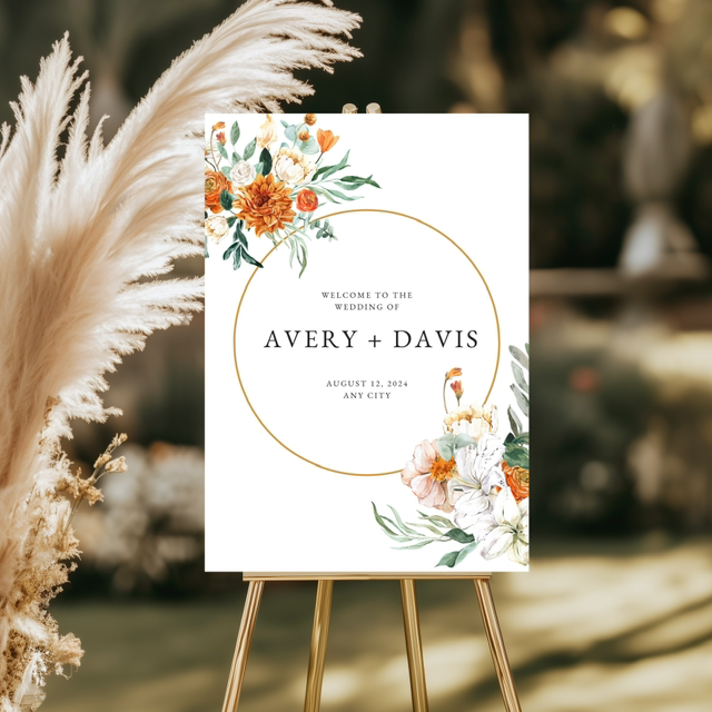 Wedding welcome board