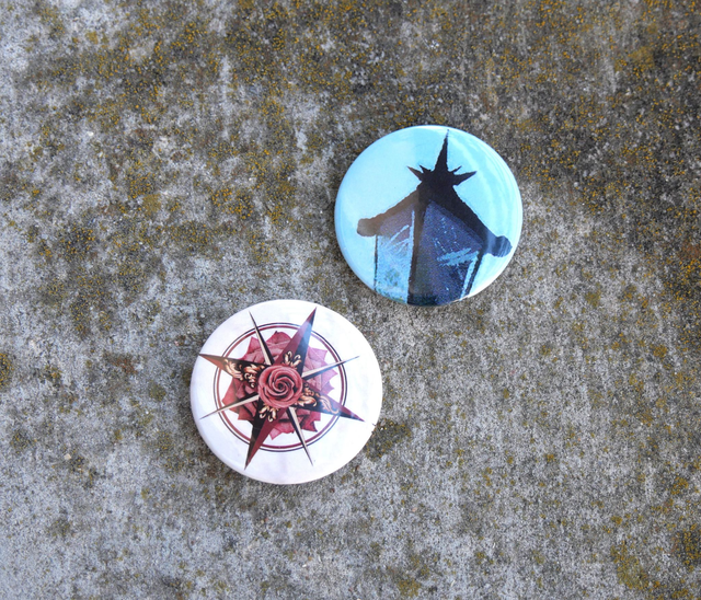 Badges récup de dépliants 