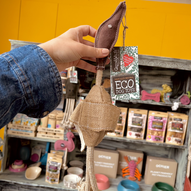 Green &amp; Wild&#039;s Desmond the Duck, Eco Dog Toy