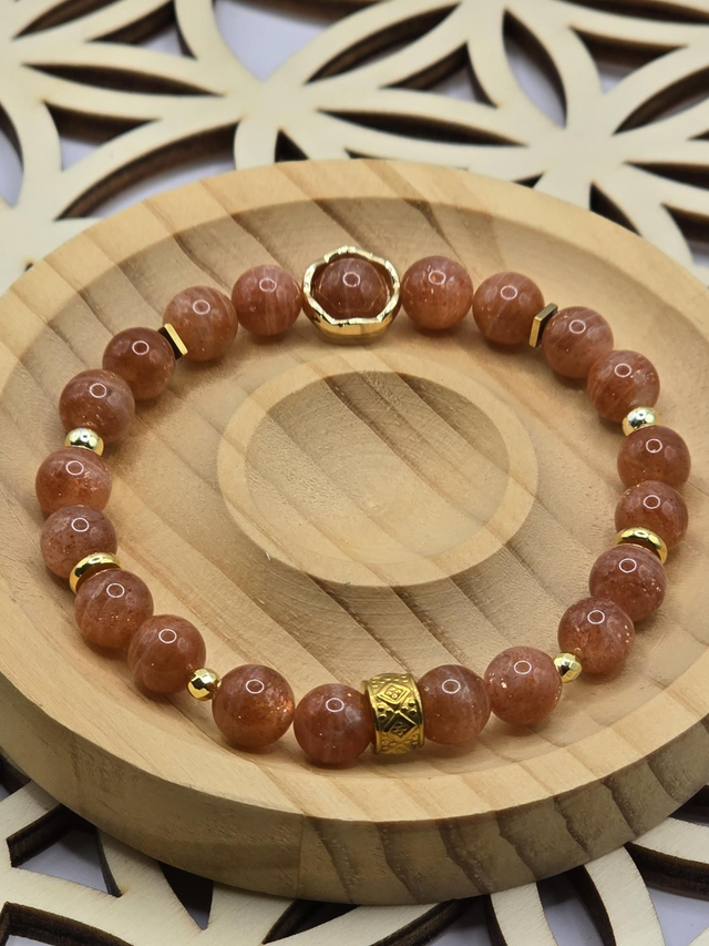 Bracelet Pierre de soleil 0,8 cm haute qualité 