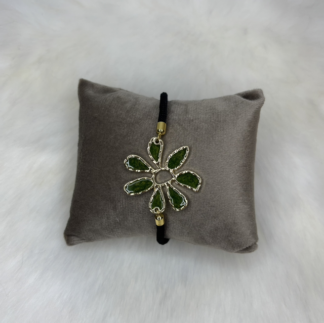 Bracelet Flora vert nacré 