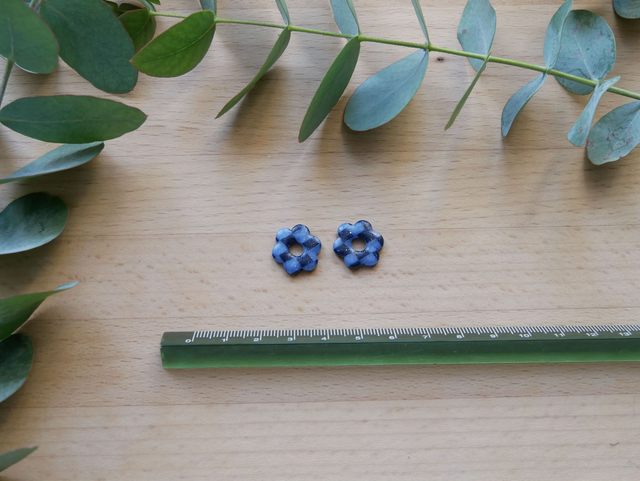 Mini bloom damier bleu