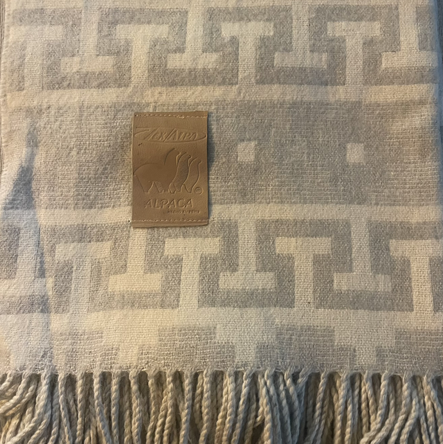 Alpaca deken mix alpaca katoen licht grijs 170 x 130 cm