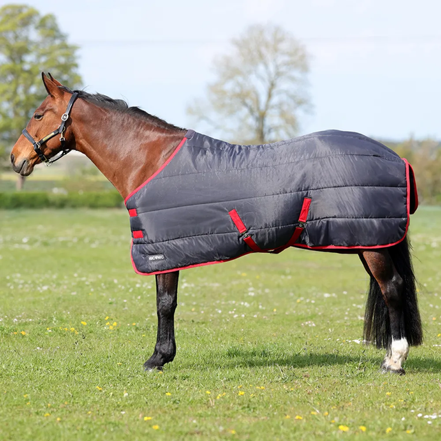 HyCONIC 100g Stable Rug  - Red/Charcoal 