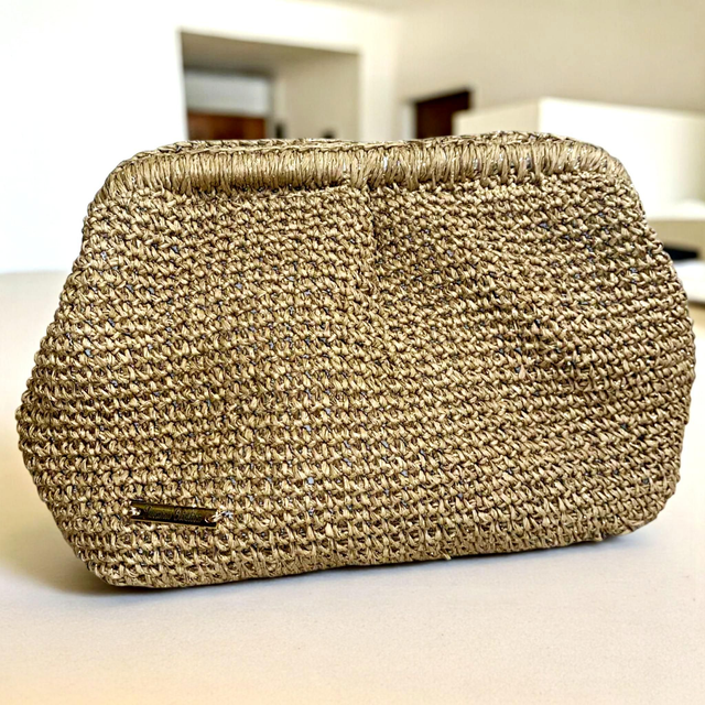 GRANDE POCHETTE RAPHIA