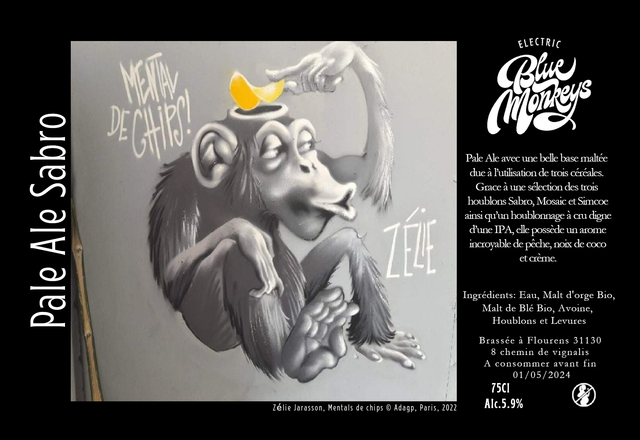 Bouteille 75cl Pale Ale Sabro "Mental De Chips"