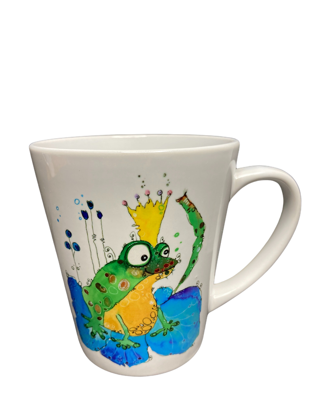 Konische Keramiktasse "Froschkönig"