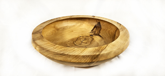MA47 Large Bowl in Handkerchief Tree by Meyrick Ames, 35x11cm Wood