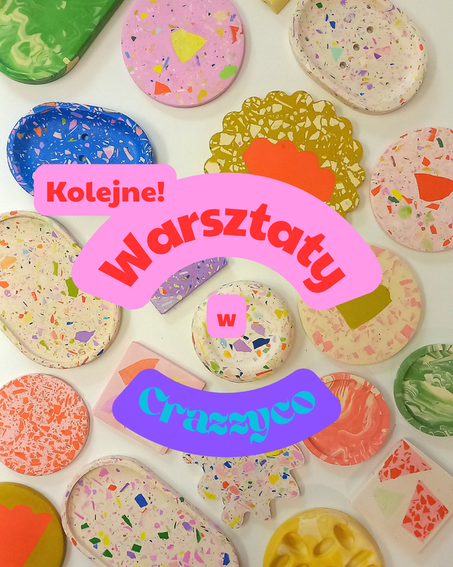 8.03. - Warsztaty, 1 mała forma + 1 podkładka pod kubek, lastryko i marmurek, technika dowolna