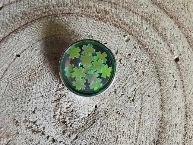 Fleur holo verte pression