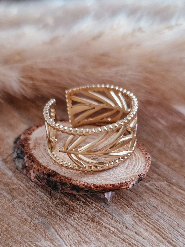 Bague "Feuilles" - Modèle doré