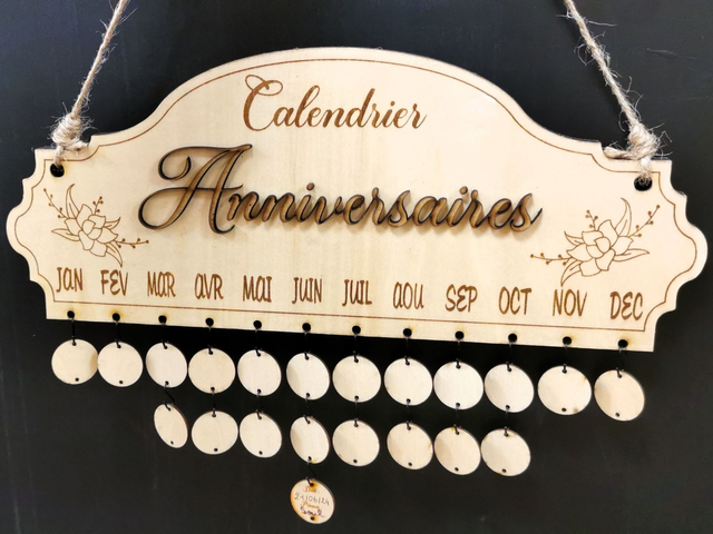Calendrier Anniversaire + 30 ronds