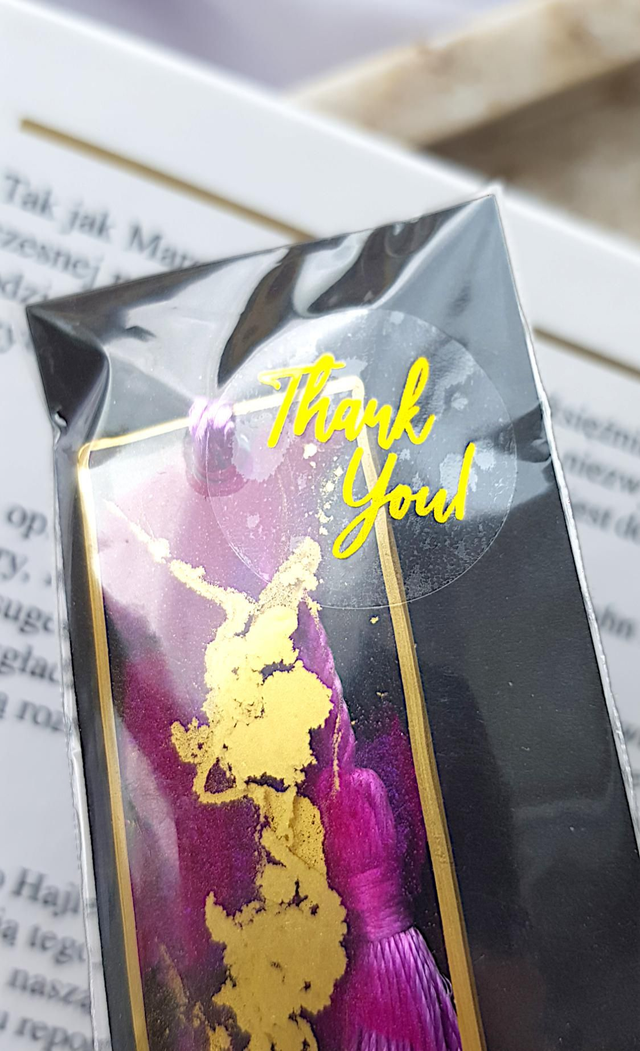 Soft golden bookmark