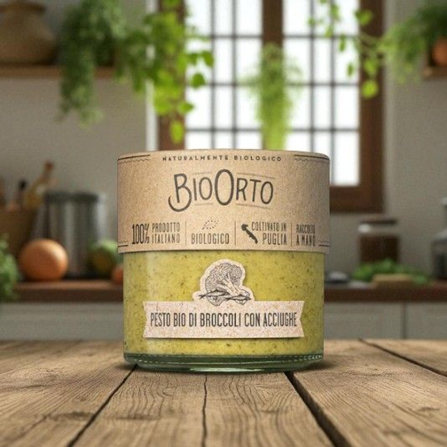 Pesto di broccoli e acciughe - Bio Orto - 180gr