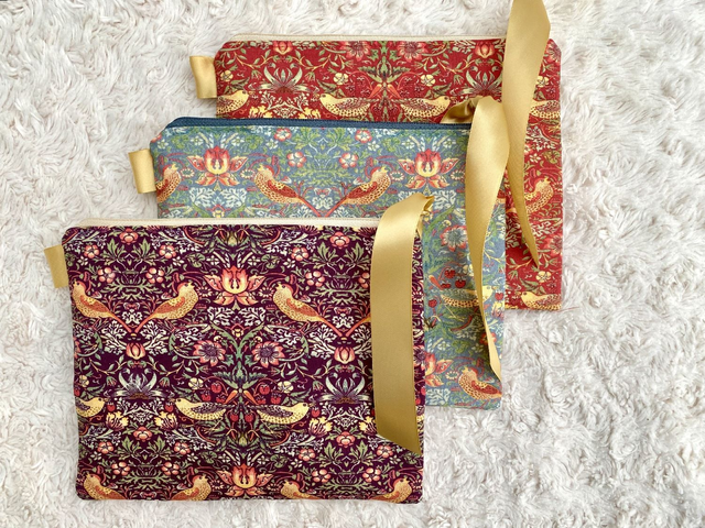 William Morris Makeup Pouch, Cosmetics Pouch,  Toiletries Pouch, Travel Bag