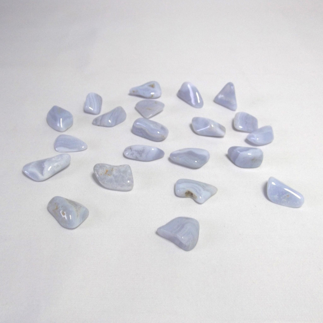 Blue lace agate tumble stones