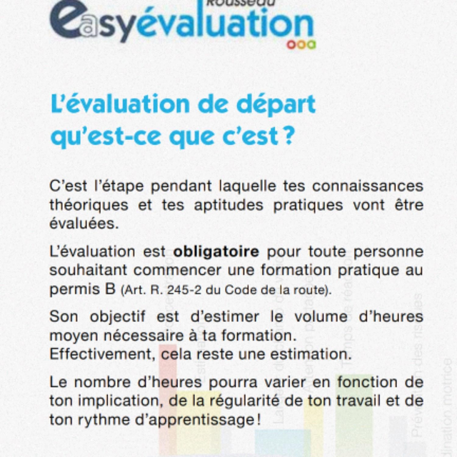 évaluation de départ