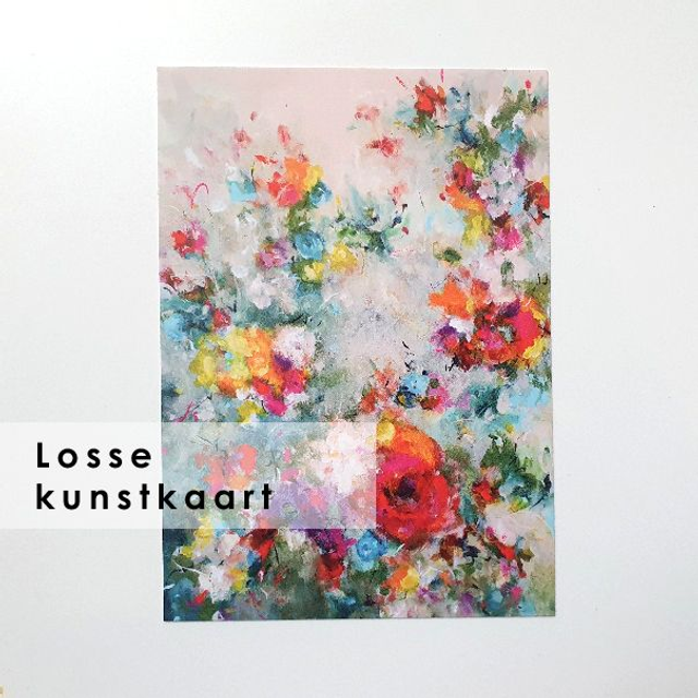 Losse postkaart Floral Frenzy - staand (zonder envelop)
