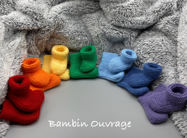 Arc en ciel de chaussons 0/3 mois