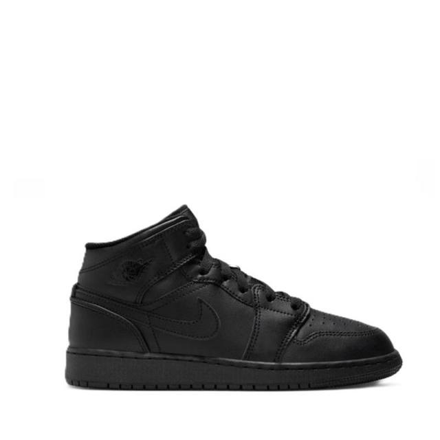 Air Jordan 1 Mid en cuir - Noir(enfant)