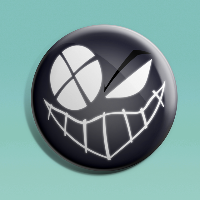 Hazbin Hotel Lute Mask Badge