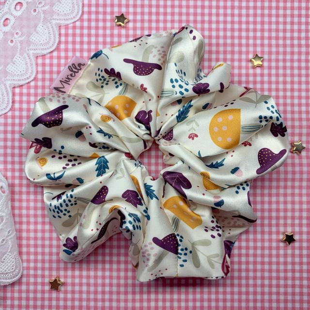 Woodland Snail Satin Scrunchie 