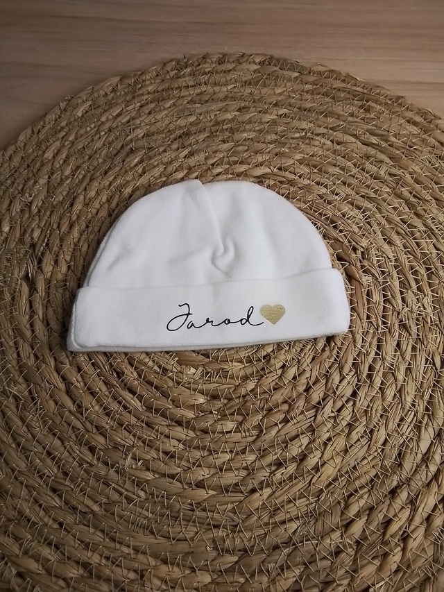 bonnet de naissance  "Prénom"