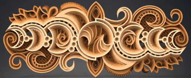 Phases de la lune Mandala Multicouches