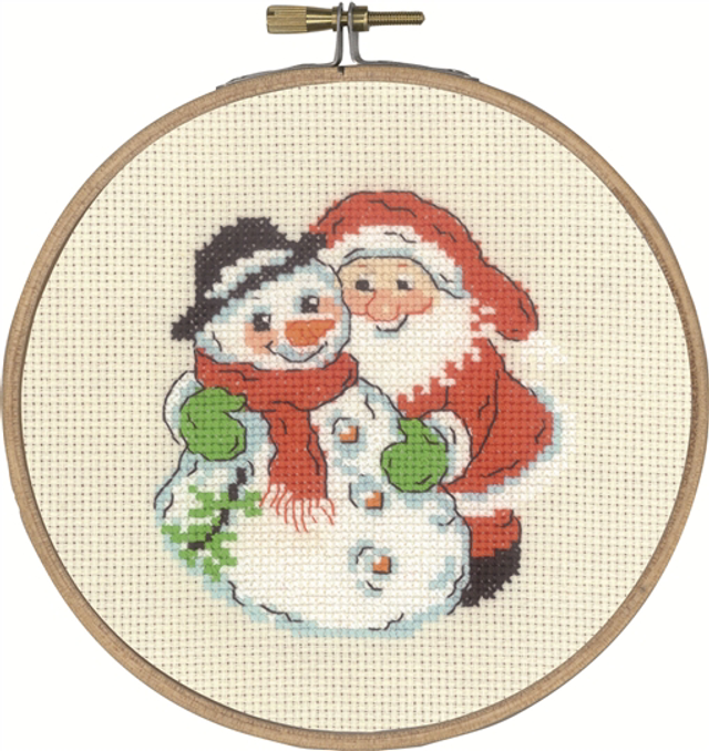 Permin Santa and Snowman Hugs Counted Cross Stitch Kits (see variants available)