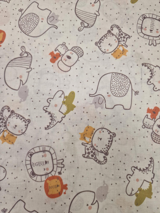 Algodon ANIMALES COLORES