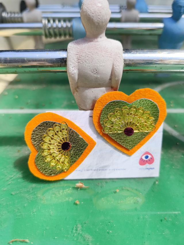 Clips à chaussures Atelier Bliss éventails dorés