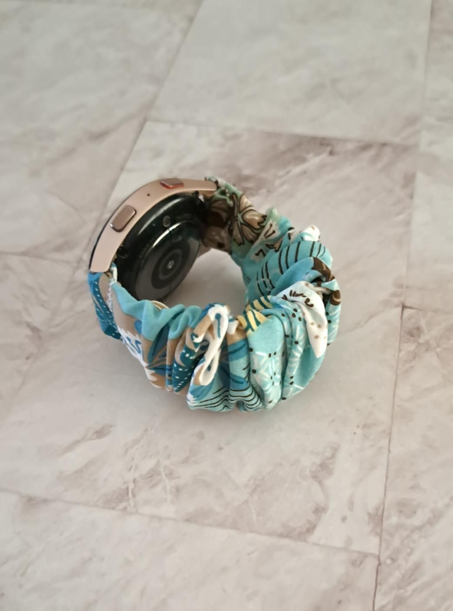 Bracelet chouchou pour montre Asie bleu