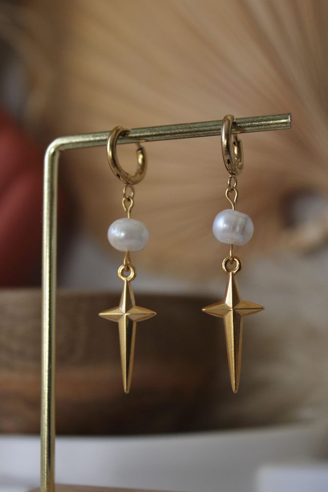 Boucles d’oreilles perle d’étoile 
