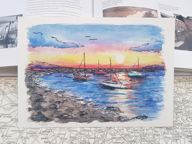 Rhos-on-Sea Breakwater print 