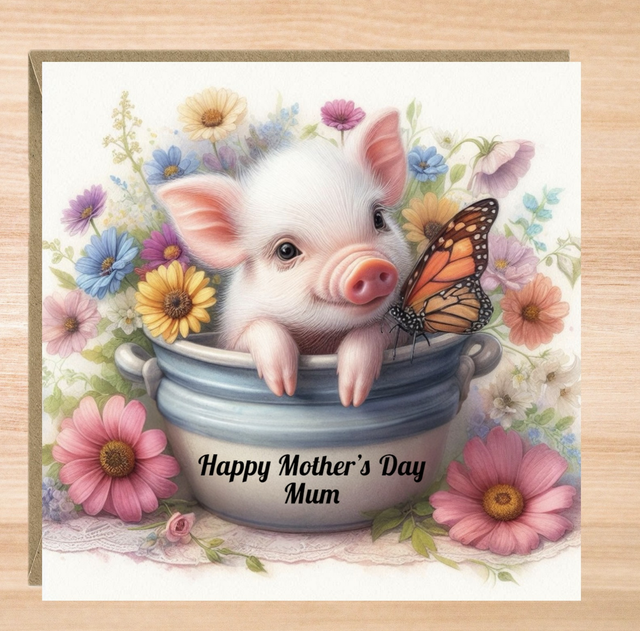Personalised Piglet Mother’s Day Card