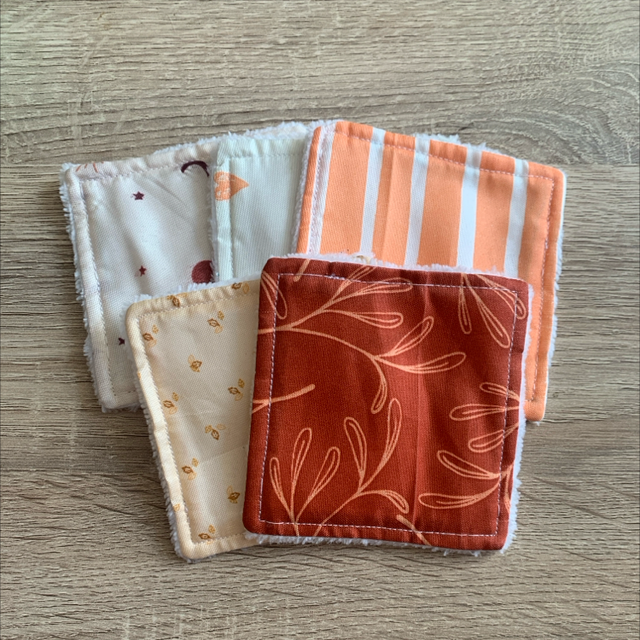 Lot de 5 lingettes lavables