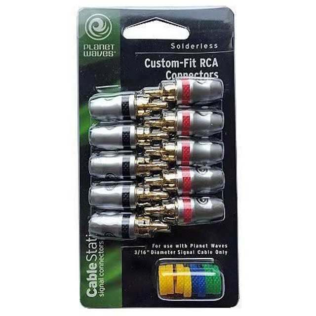 Conector plug RCA custom fit PW-RCAP-10 C/10 Planet Waves cód. 971