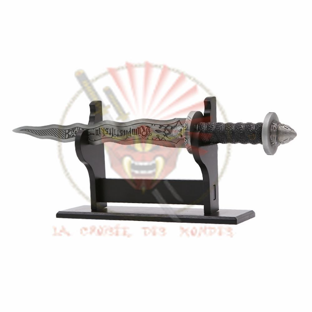 DAGUE DU TENEBREUX   Livré avec support  42 CM 