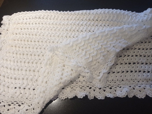 White Shell Baby Blanket