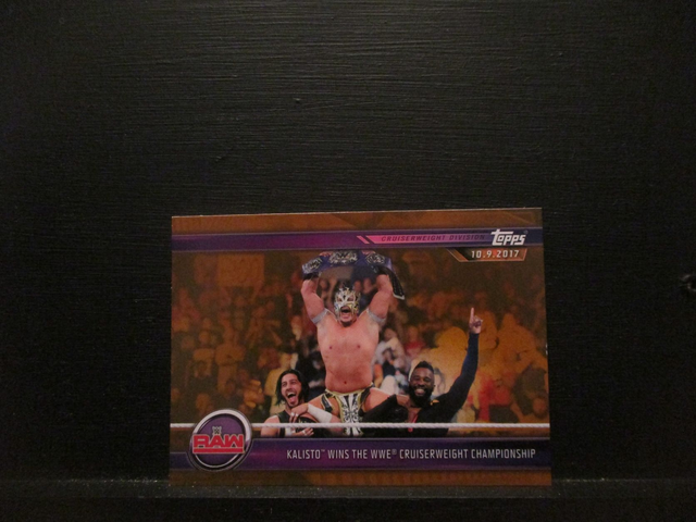 Kalisto Wins The WWE Cruiserweight Championship - Brown Champions Original Trading Card #42