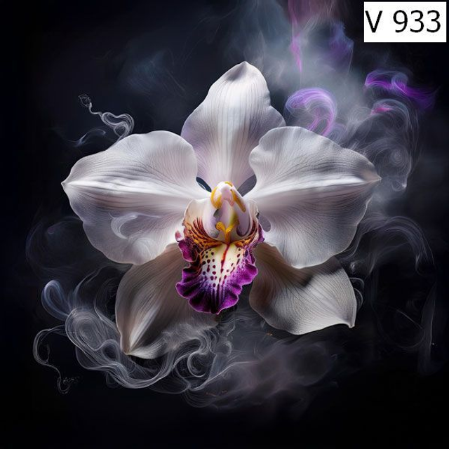 Panneau Fleur en Velours - 30x30cm