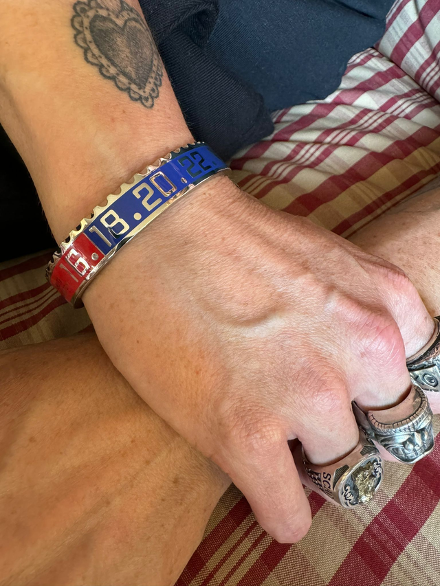 Bracciale ghiera rosso e blu