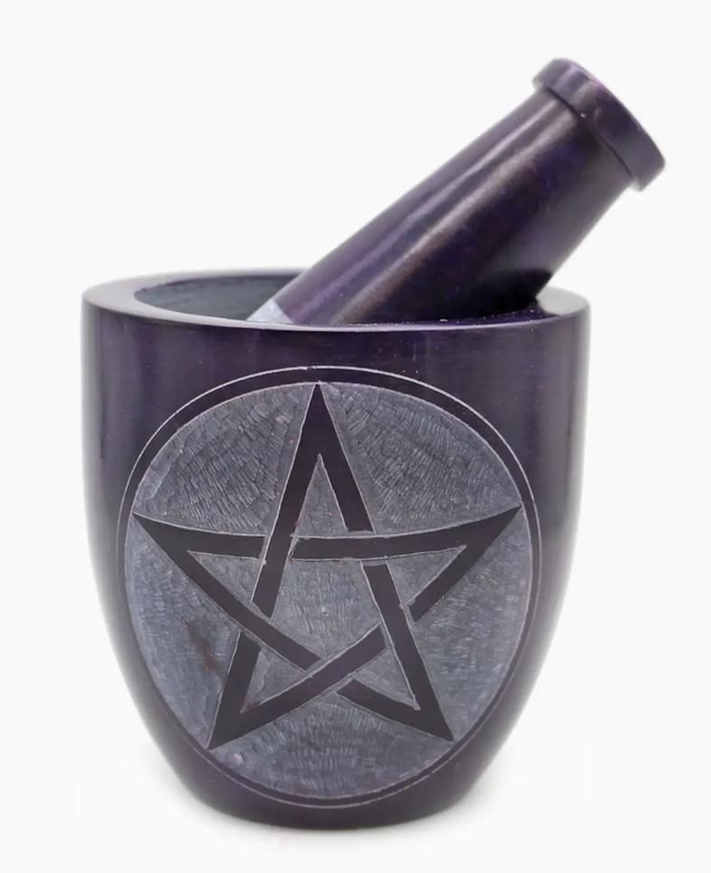 Vuolukivimortteri & survin violetti