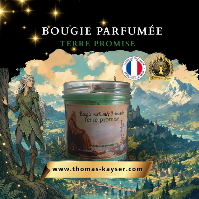 Bougie parfumée artisanale – Terre Promise 120 G