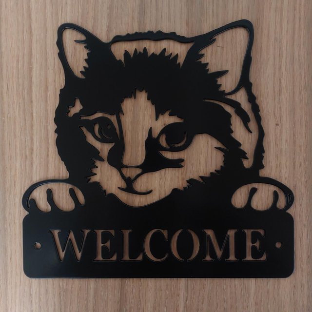 Cat Welcome Sign