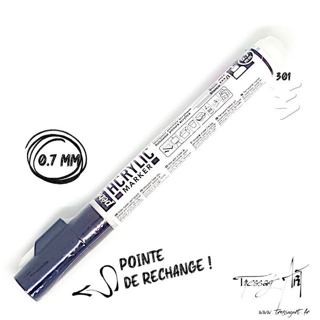 PEBEO - MARQUEUR ACRYLIQUE 0,7mm - BLANC - PB005301