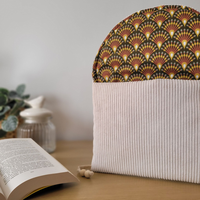 Pochette à livre Romy velours écru