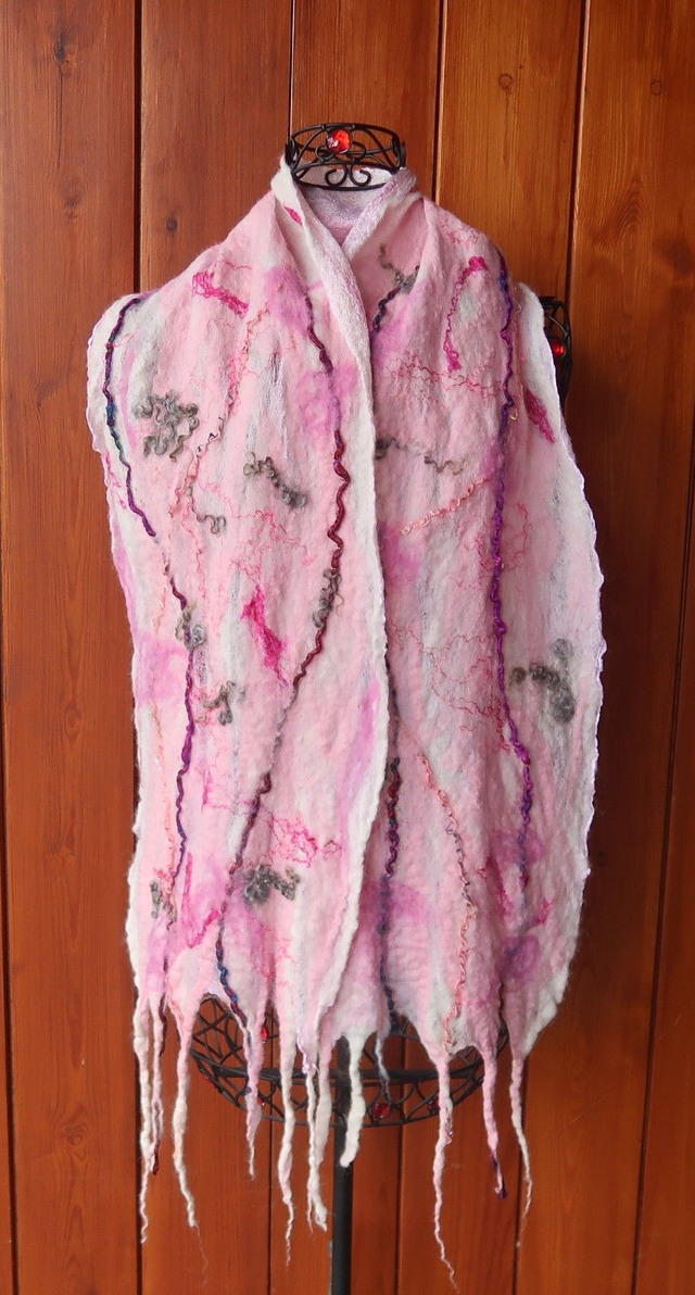 Nuno Felted Silk Scarf