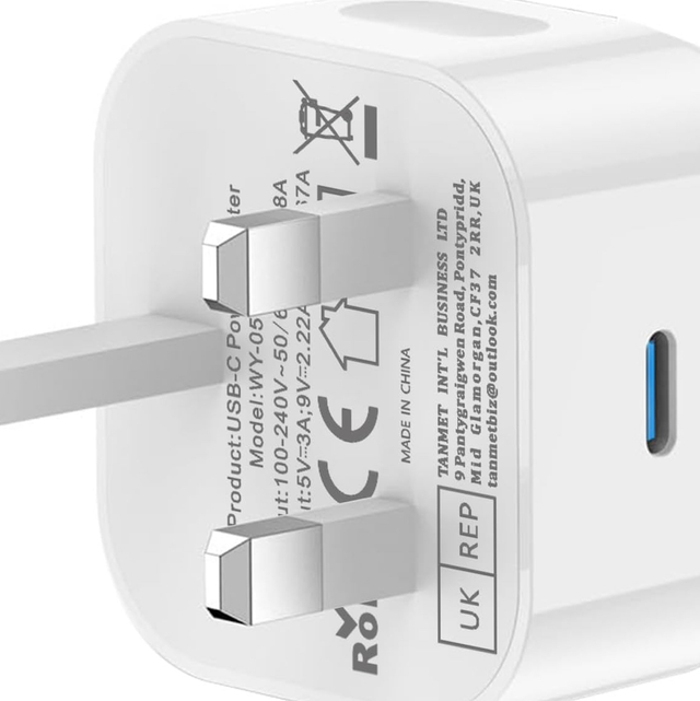 Fast charger USB C 20W plug 